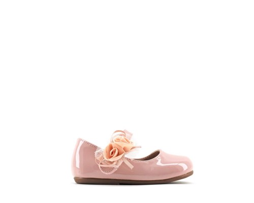 Zapatos Merceditas Efecto Charol Flor